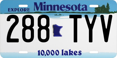 MN license plate 288TYV