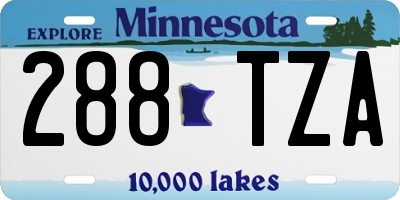 MN license plate 288TZA