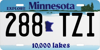 MN license plate 288TZI