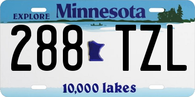 MN license plate 288TZL