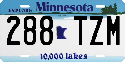 MN license plate 288TZM