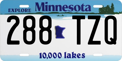 MN license plate 288TZQ