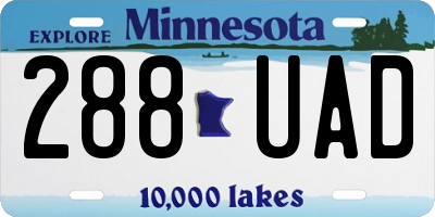 MN license plate 288UAD