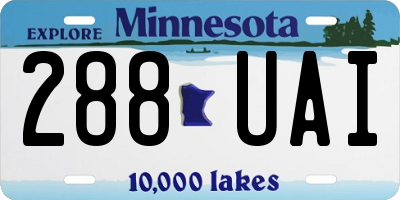 MN license plate 288UAI