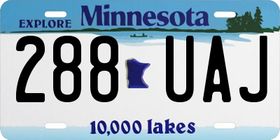 MN license plate 288UAJ