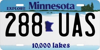 MN license plate 288UAS