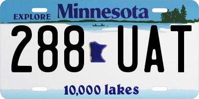 MN license plate 288UAT