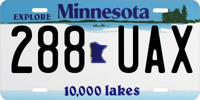 MN license plate 288UAX
