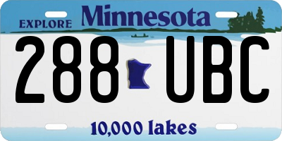 MN license plate 288UBC