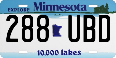 MN license plate 288UBD
