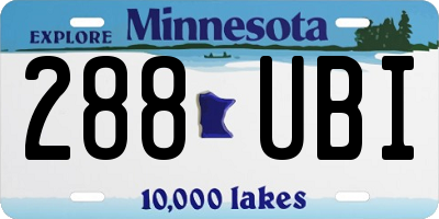 MN license plate 288UBI