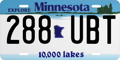 MN license plate 288UBT