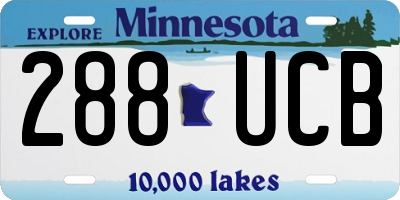 MN license plate 288UCB