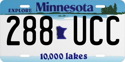 MN license plate 288UCC