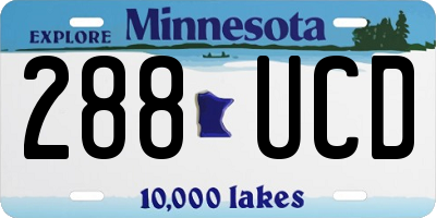 MN license plate 288UCD