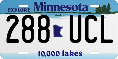 MN license plate 288UCL