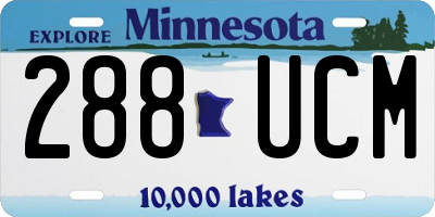 MN license plate 288UCM