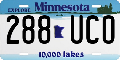 MN license plate 288UCO