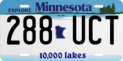 MN license plate 288UCT