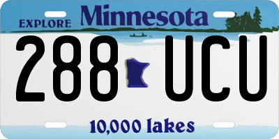 MN license plate 288UCU