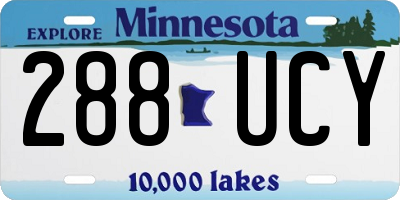 MN license plate 288UCY