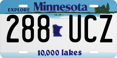 MN license plate 288UCZ