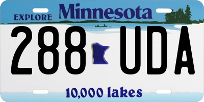 MN license plate 288UDA
