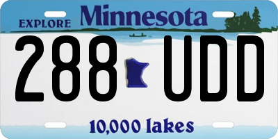 MN license plate 288UDD