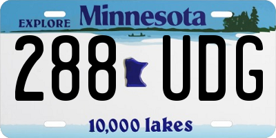 MN license plate 288UDG