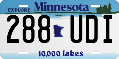 MN license plate 288UDI