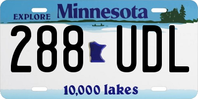 MN license plate 288UDL