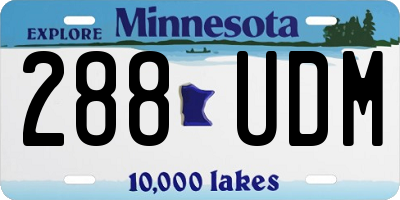 MN license plate 288UDM