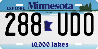 MN license plate 288UDO