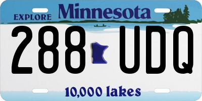 MN license plate 288UDQ