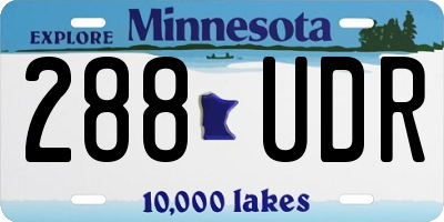 MN license plate 288UDR