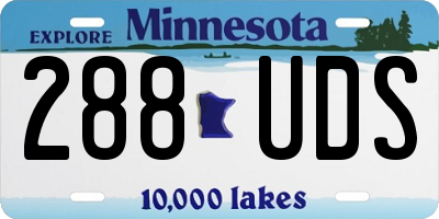 MN license plate 288UDS