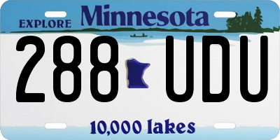 MN license plate 288UDU