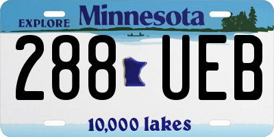 MN license plate 288UEB