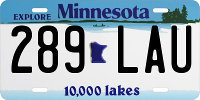 MN license plate 289LAU