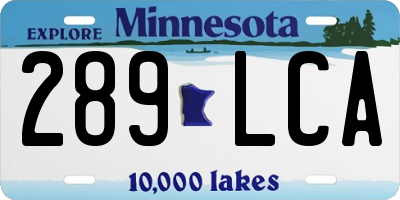 MN license plate 289LCA