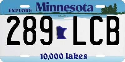 MN license plate 289LCB