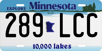 MN license plate 289LCC