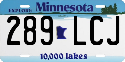 MN license plate 289LCJ