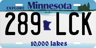 MN license plate 289LCK