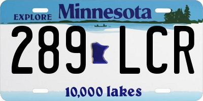 MN license plate 289LCR