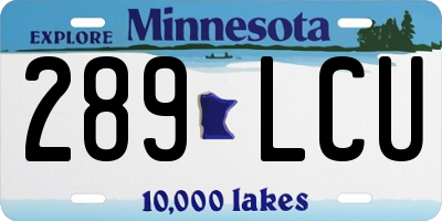 MN license plate 289LCU
