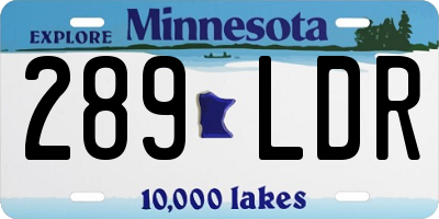 MN license plate 289LDR