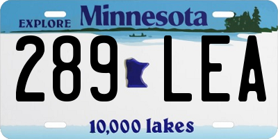 MN license plate 289LEA
