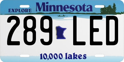 MN license plate 289LED