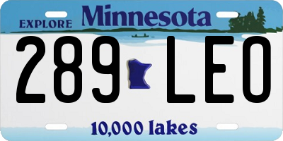 MN license plate 289LEO